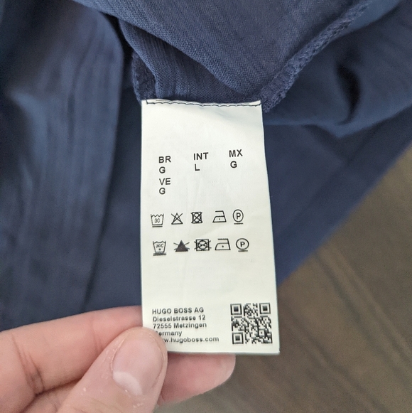 Light Blue Hugo Boss V-Neck T-shirt - Picture 3 of 4